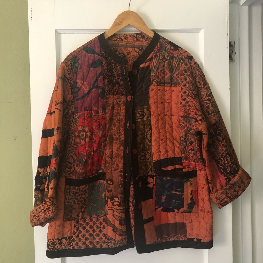 Vintage 1970s handmade quilted jacket
